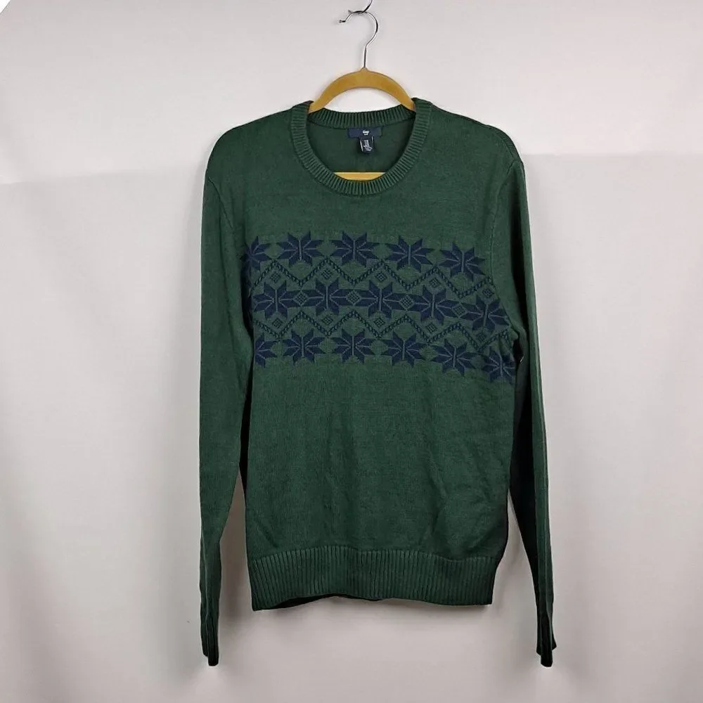 Gap Mens snowflake sweater NWOT